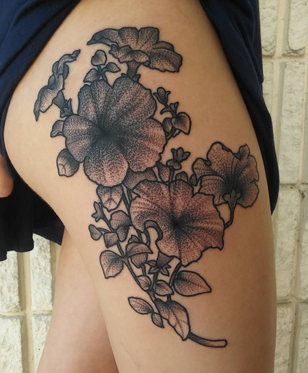 Tattoos - Stipple Flowers - 142839